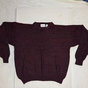 Perspective Maroon and Black Knit Sweater